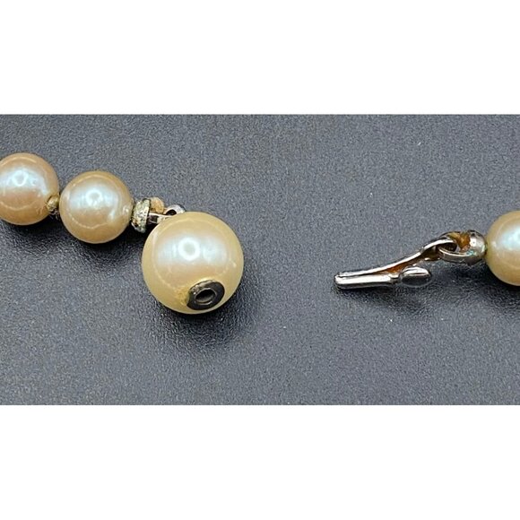 Vintage Roman Faux Pearl Necklace Enhancer 28” Luster Hand Knotted Luster - Picture 6 of 10